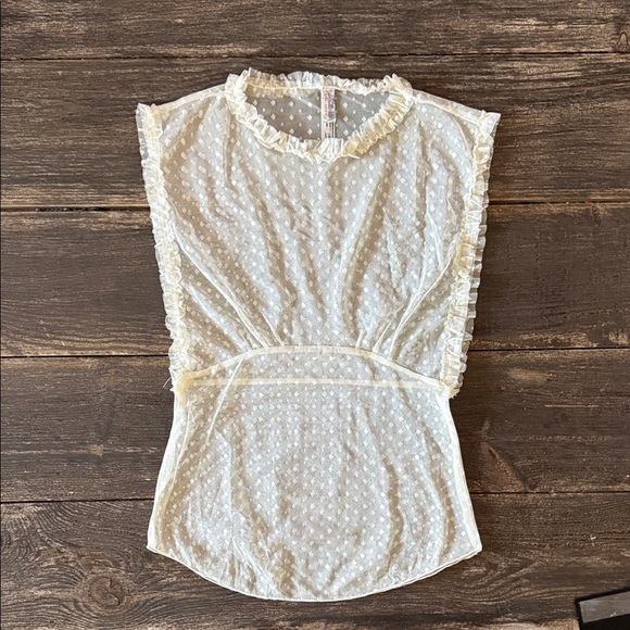 Free People Sleeveless Lace Ruffle Top - Picture 13 of 13